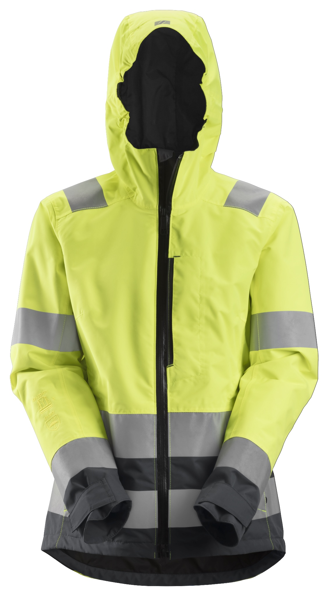 Snickers 1347 AllroundWork, Dames High-Vis Waterproof Shell jack Klasse 2/3 Snickers 1347 AllroundWork, Dames High-Vis Waterproof Shell jack Klasse 2/3