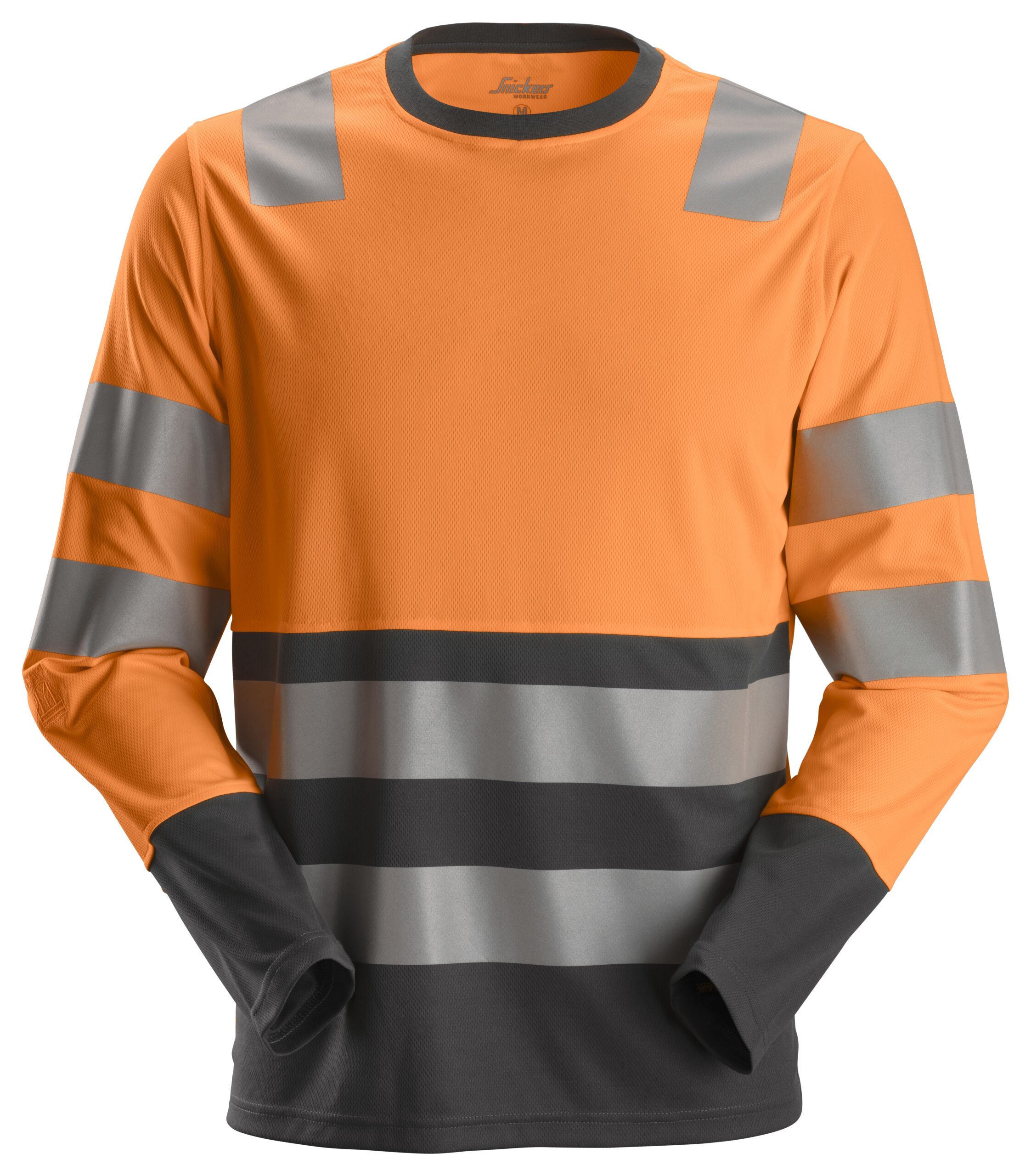 Snickers 2433 AllroundWork, High-Vis T-shirt met Lange Mouwen Klasse 2 Snickers 2433 AllroundWork, High-Vis T-shirt met Lange Mouwen Klasse 2