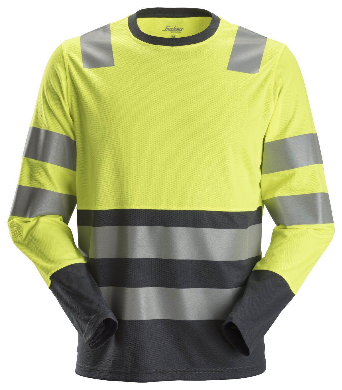 Snickers 2433 AllroundWork, High-Vis T-shirt met Lange Mouwen Klasse 2 Snickers 2433 AllroundWork, High-Vis T-shirt met Lange Mouwen Klasse 2