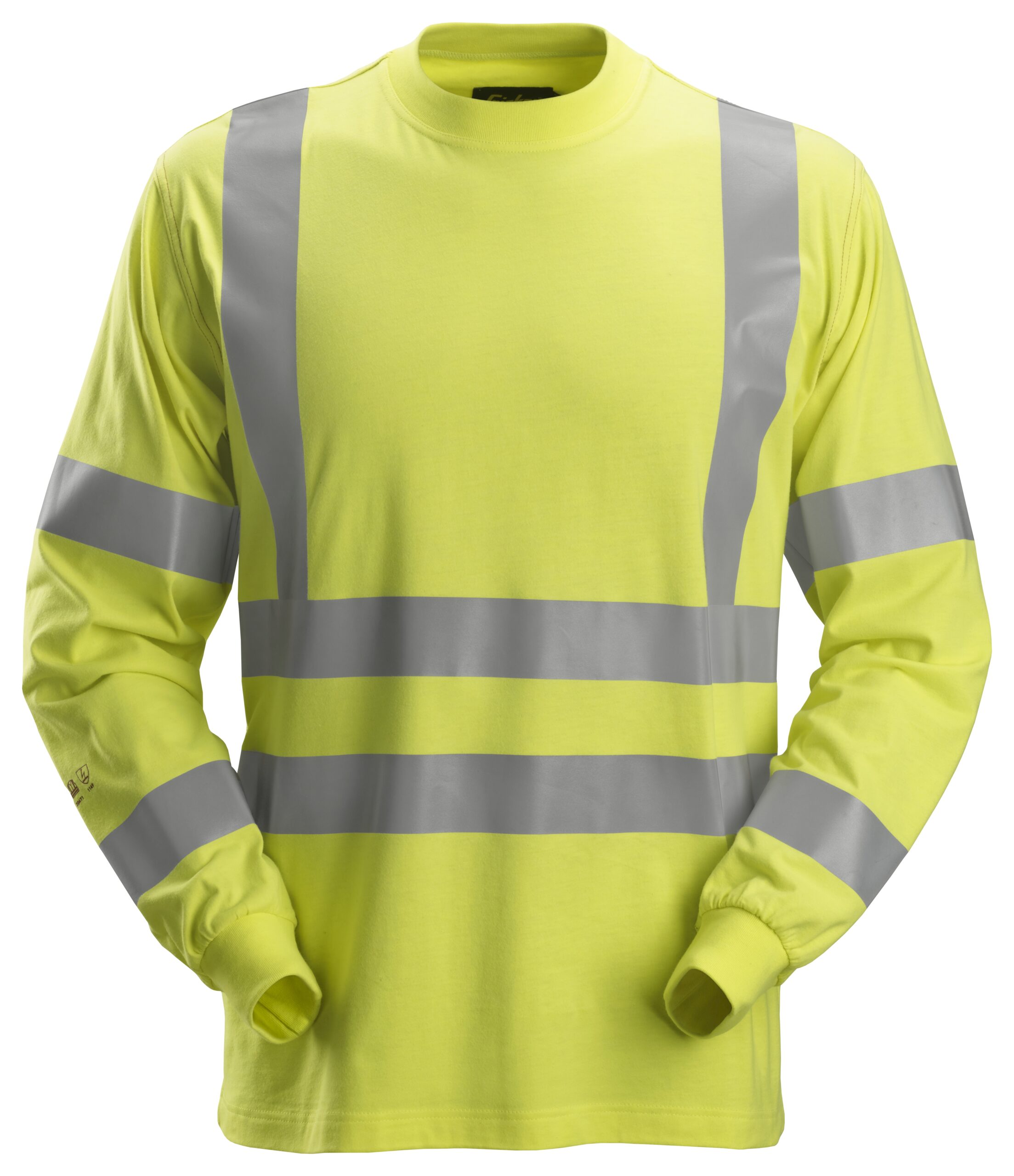 Snickers 2461 ProtecWork, T-shirt met Lange Mouwen, High-Vis Klasse 3