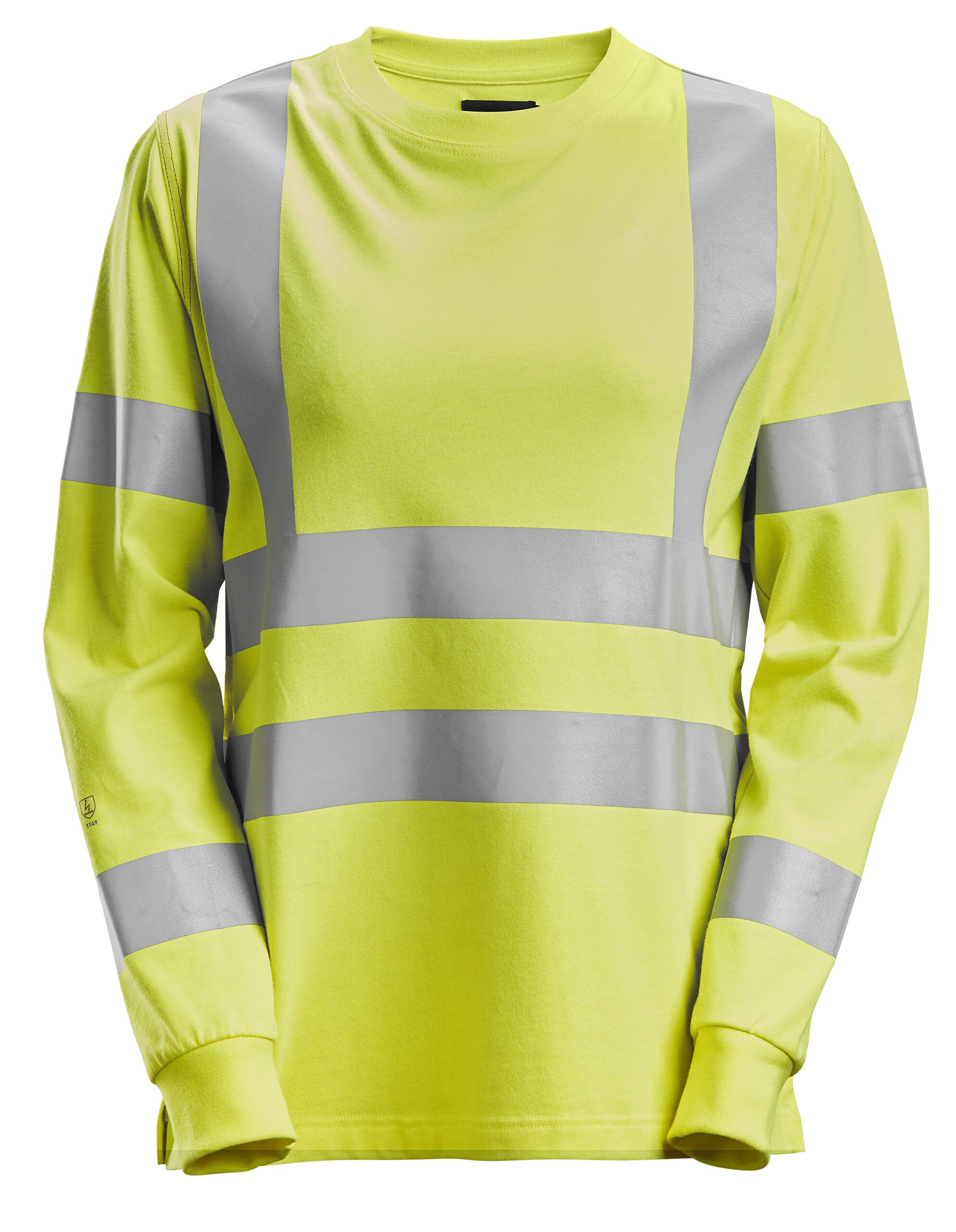 Snickers 2476 ProtecWork, Dames T-shirt met Lange Mouwen, High-Vis Klasse 3/2