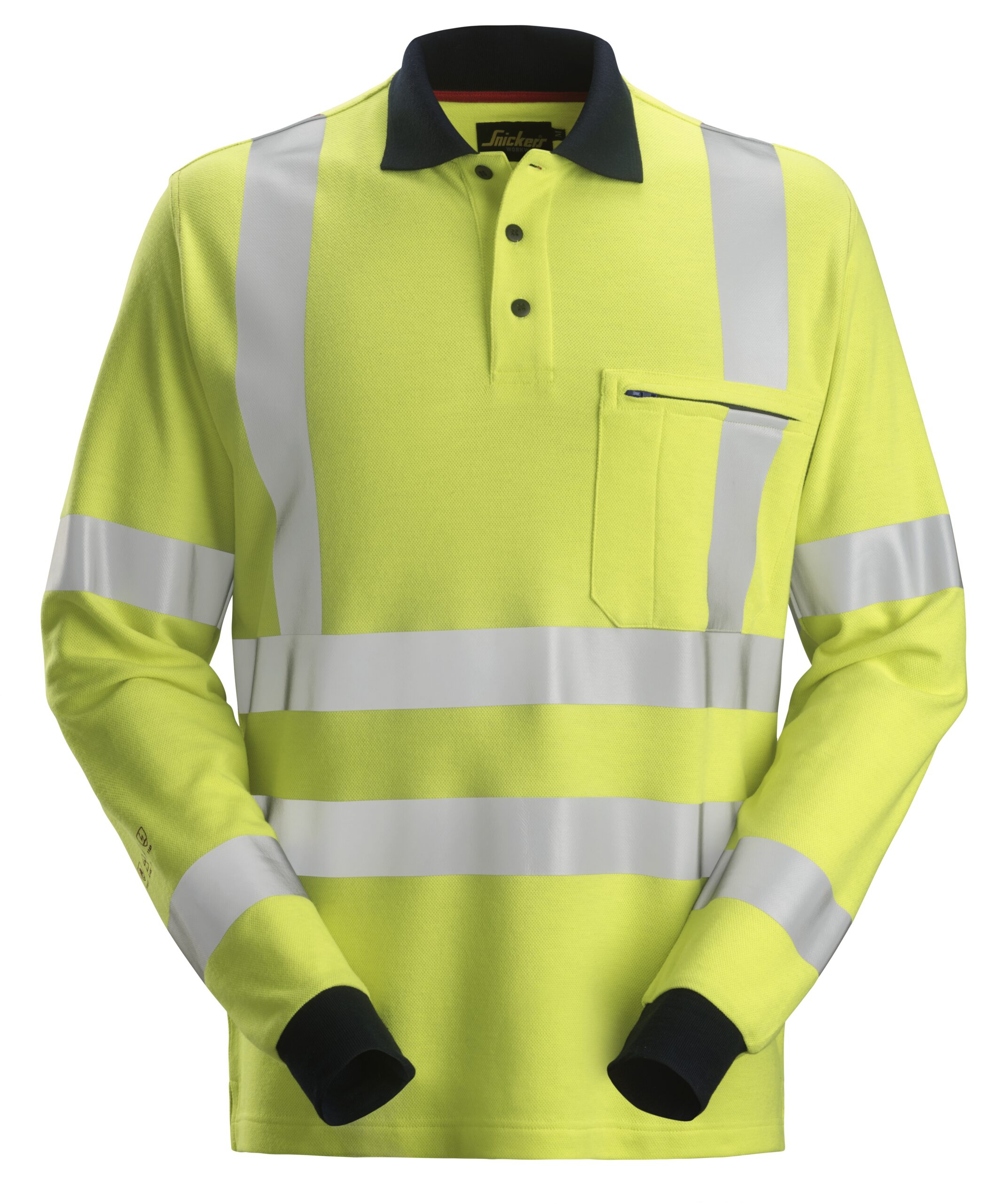 Snickers 2661 ProtecWork, Poloshirt met Lange Mouwen, High-Vis Klasse 3