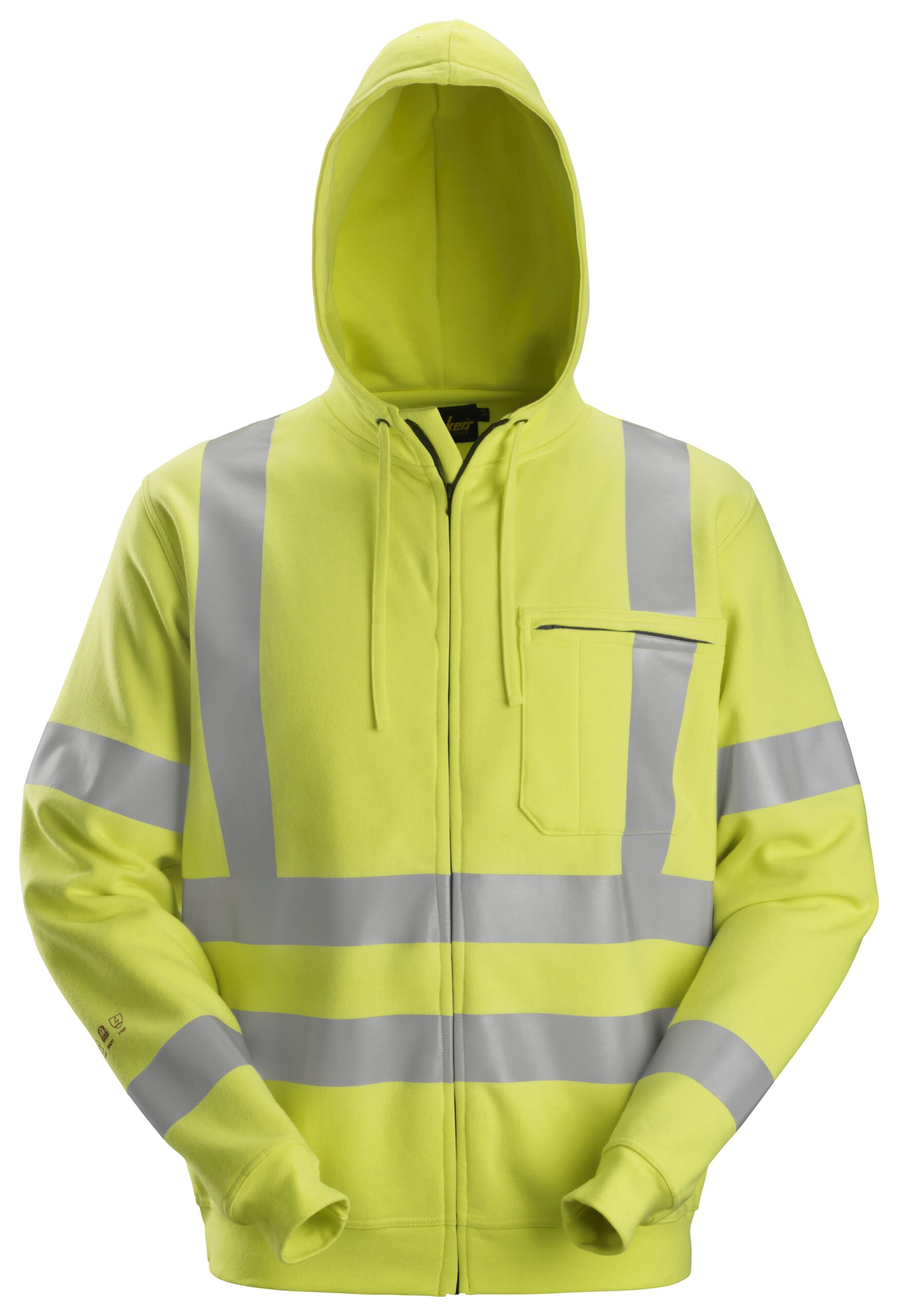 Snickers 2865 ProtecWork, Hoodie met rits, High-Vis Klasse 3
