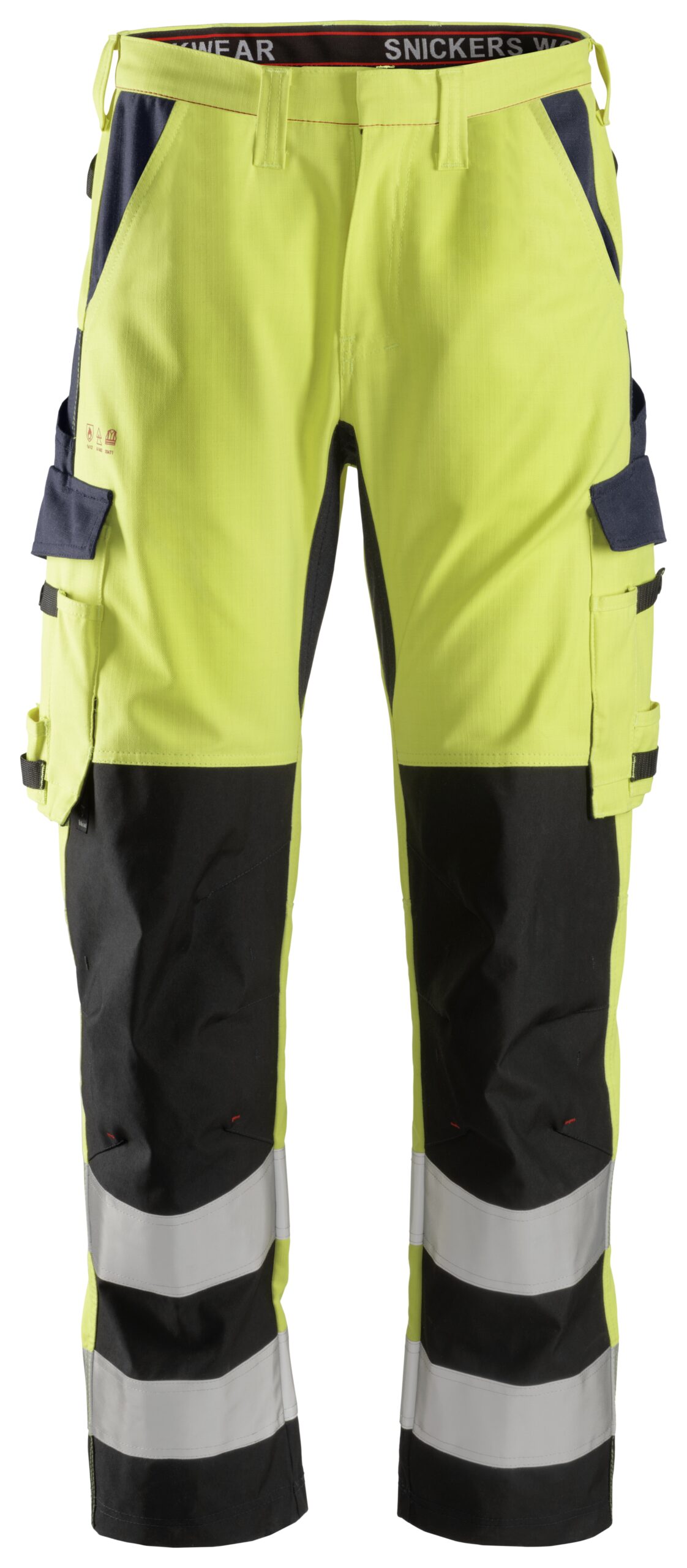Snickers 6364 ProtecWork, Werkbroek met Scheenbeen versterking, High-Vis Klasse 2