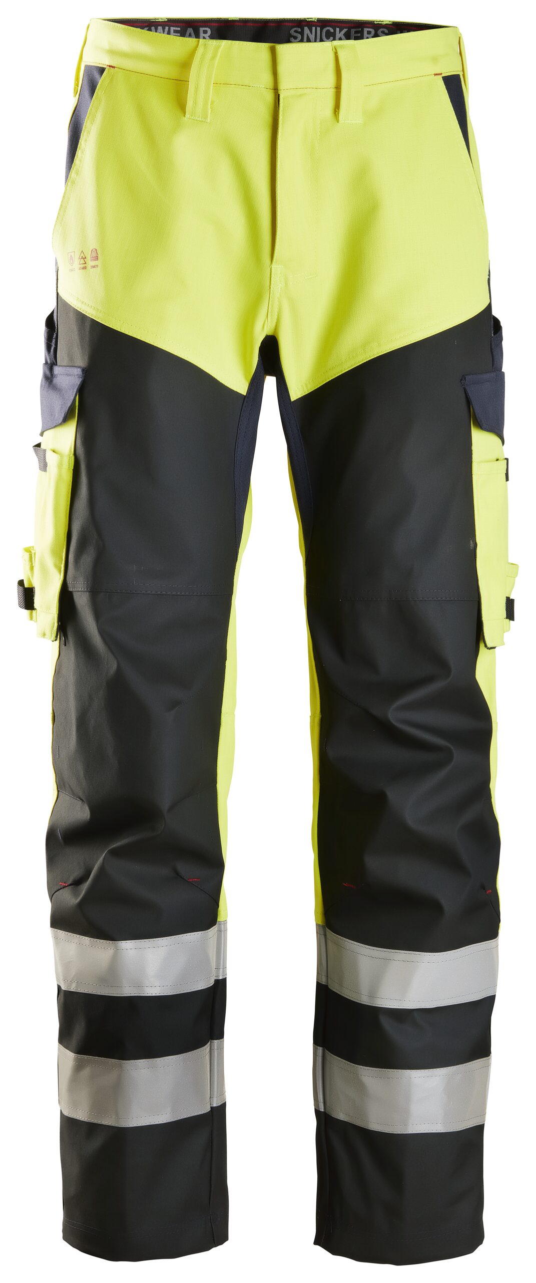 Snickers 6365 ProtecWork, Broek met versterkt voorpand, High-Vis Klasse 1