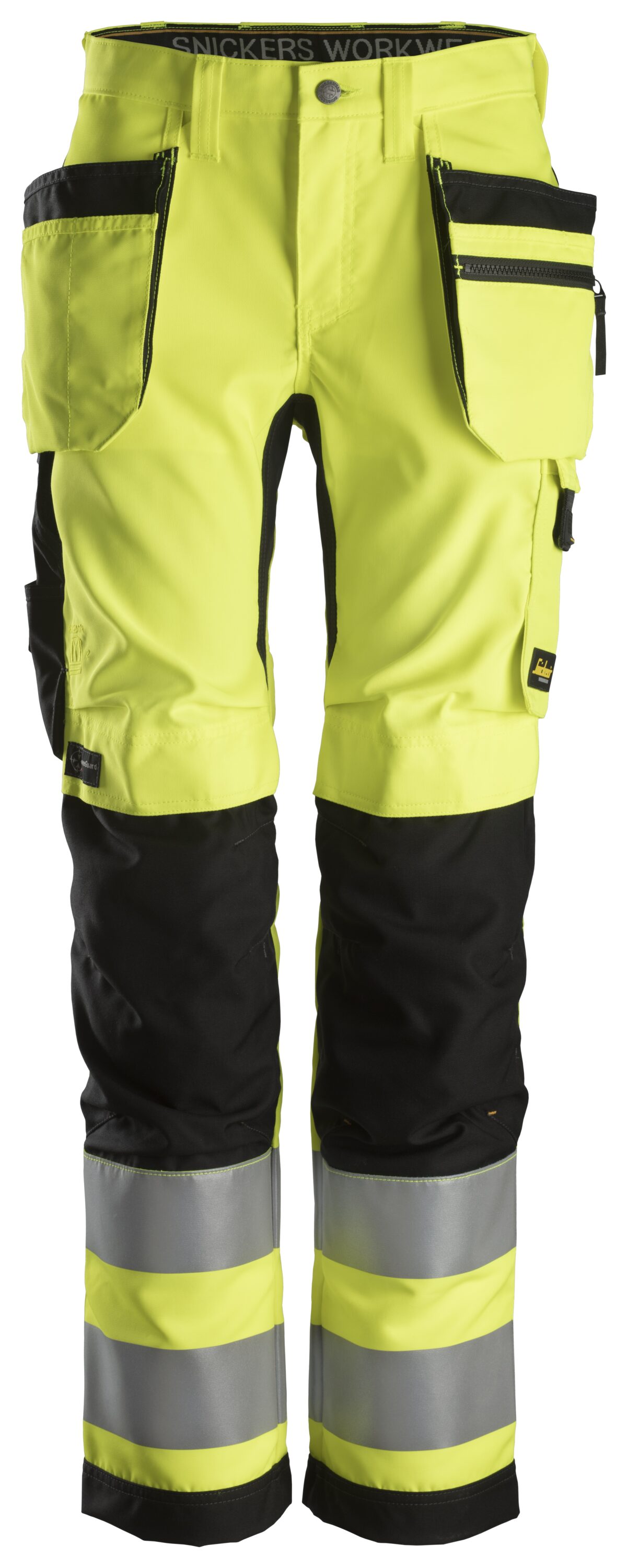 Snickers 6730 AllroundWork, Dames High-Vis Werkbroek+ met Holsterzakken Klasse 2