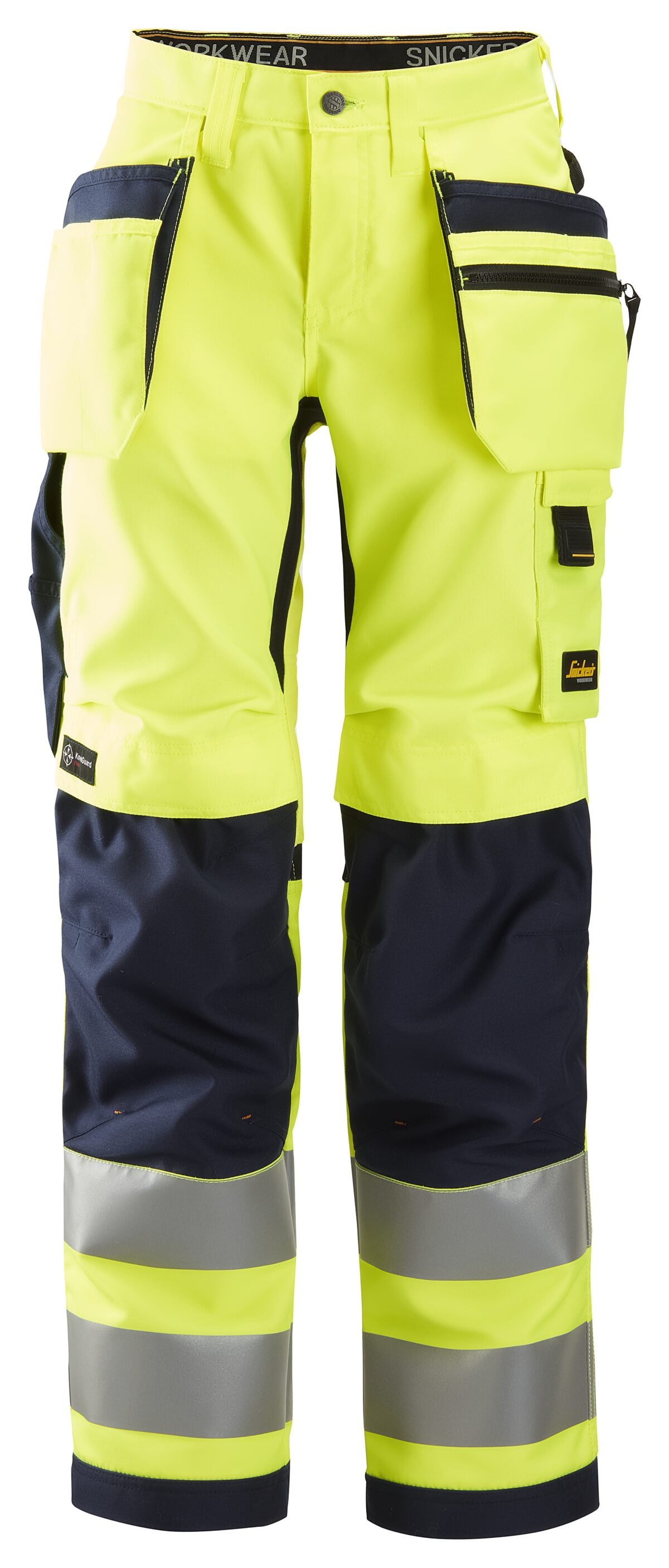 Snickers 6730 AllroundWork, Dames High-Vis Werkbroek+ met Holsterzakken Klasse 2