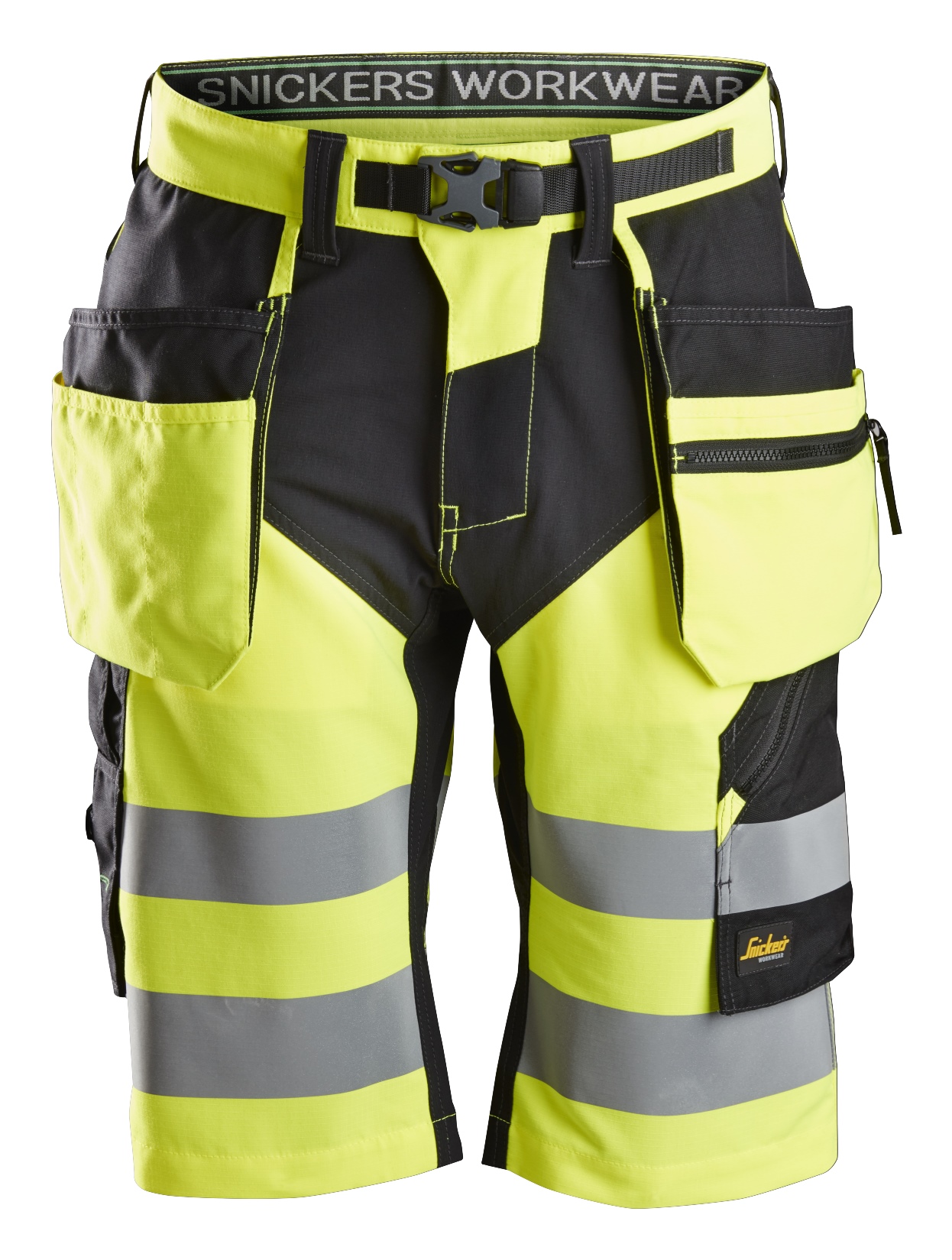 Snickers 6933 FlexiWork, High-Vis Korte Broek+ met Holsterzakken Klasse 1 Snickers 6933 FlexiWork, High-Vis Korte Broek+ met Holsterzakken Klasse 1