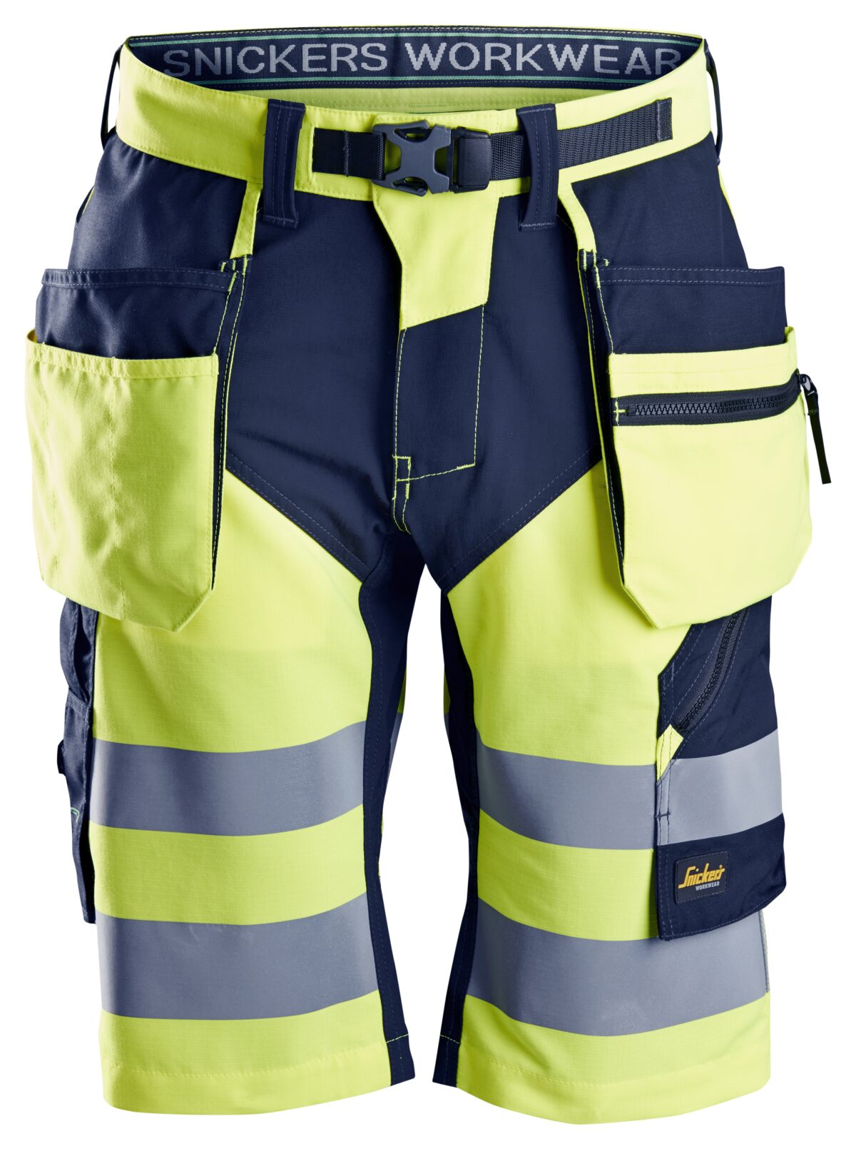 Snickers 6933 FlexiWork, High-Vis Korte Broek+ met Holsterzakken Klasse 1 Snickers 6933 FlexiWork, High-Vis Korte Broek+ met Holsterzakken Klasse 1